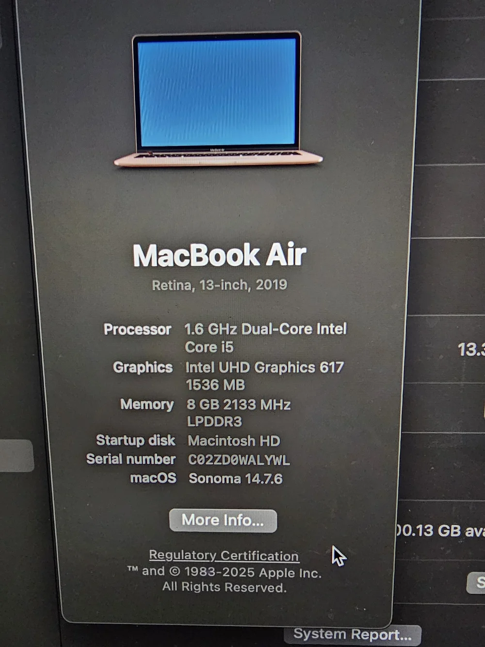 Apple MacBook Air Rose Gold Thin Laptop with Backlit Keyboard
